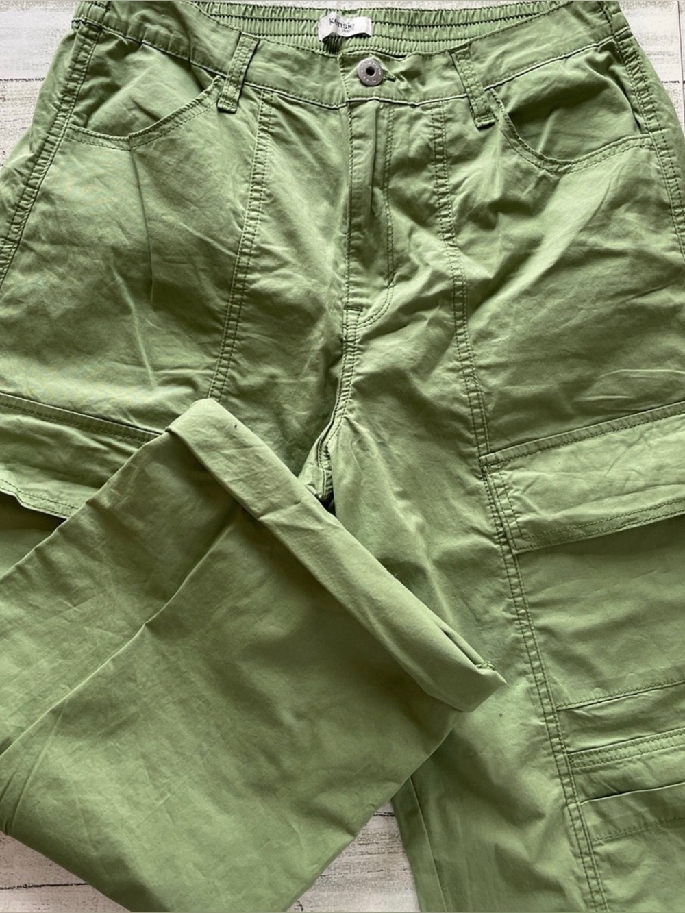 Kensie Light Olive Green Cargo Pants